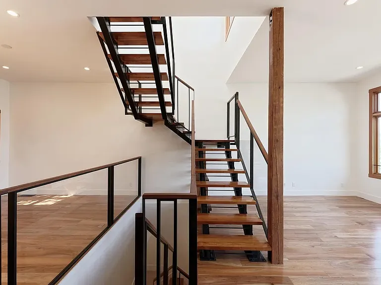Stairs from main (2nd) level up to third level