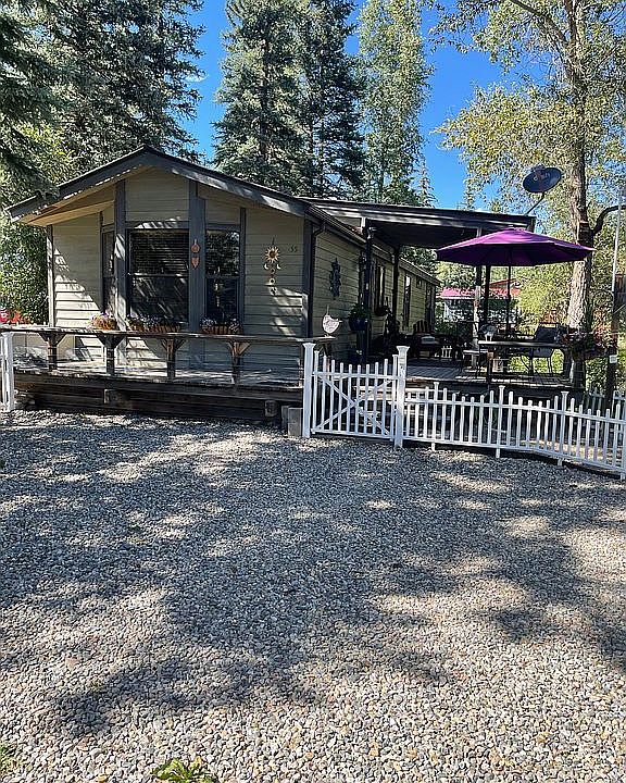 Front view & parking spaces