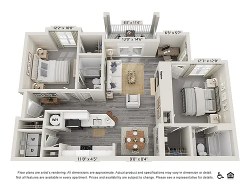 Floor plan Palmetto (1149 SF)