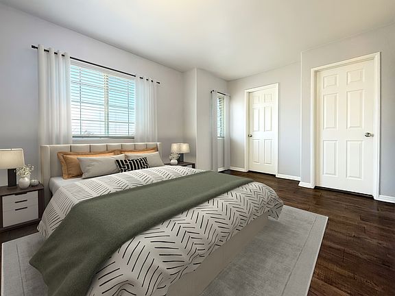 Master bedroom with master bathroom.