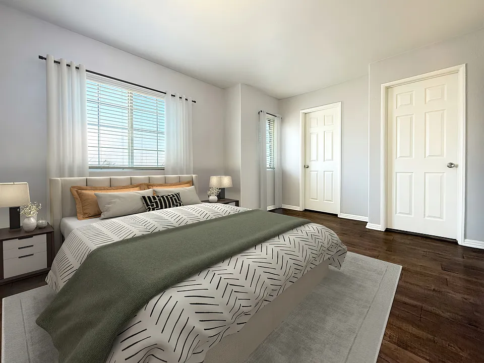 Master bedroom with master bathroom.