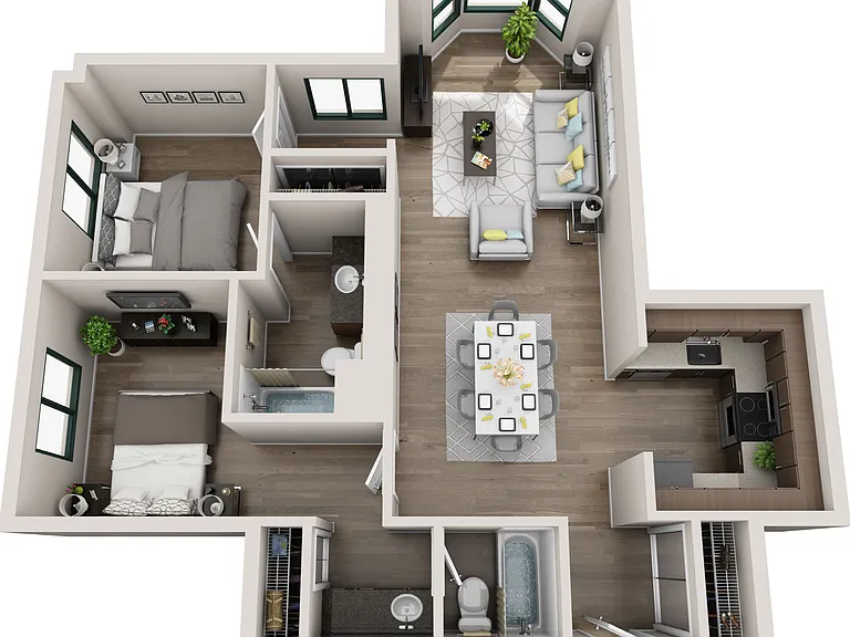 The Skyline floor plan The Fillmore Center