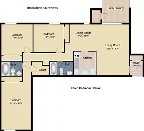 3 Bedroom 2 Bath Deluxe 3 Bedroom 2 Bath Deluxe