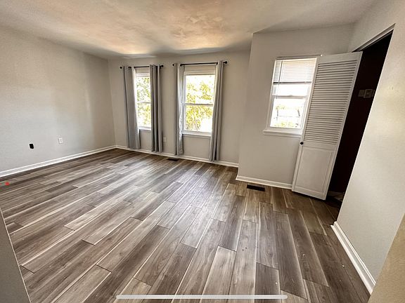 Master bedroom with two closets