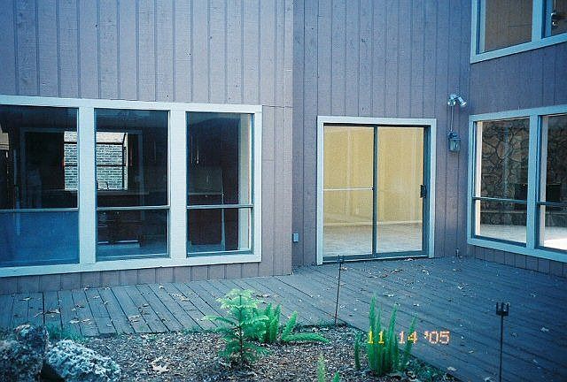 backyard deck area