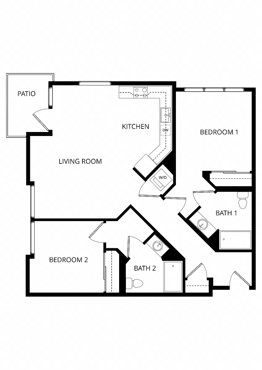 Floor plan Virtue - 2X2