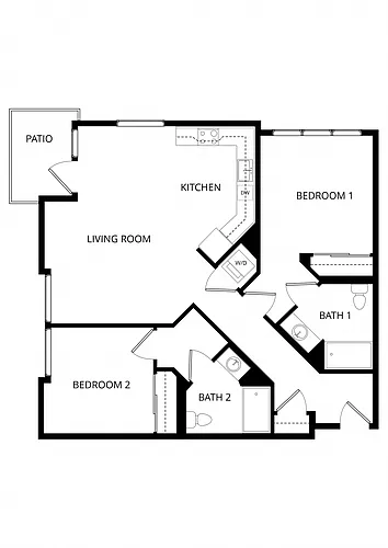 Floor plan Virtue - 2X2