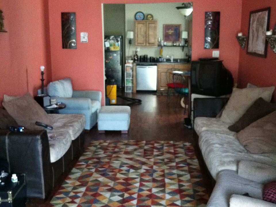 living area has been repainted to match rest of home.