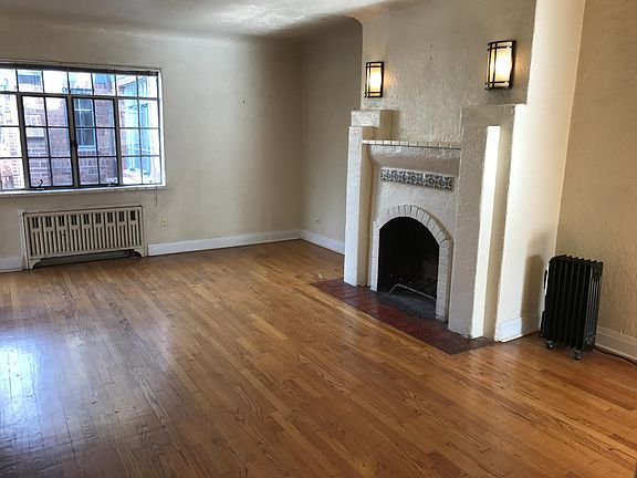 Wood burning fireplace