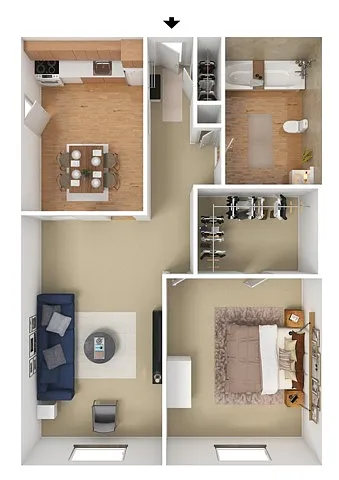 Floor plan 1BR