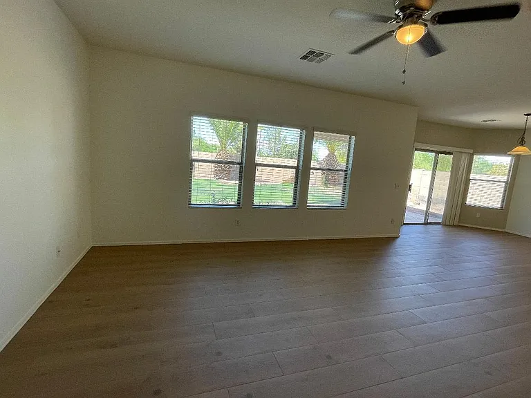 Family Room with a big wall for a giant screen tv