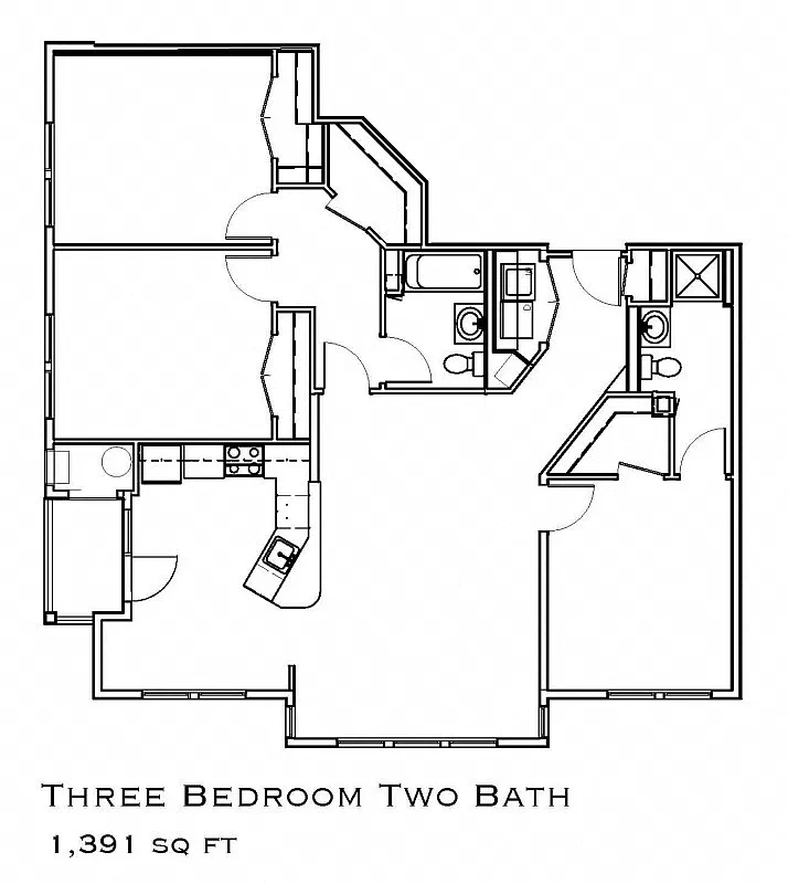 Floor plan Three Bedroom