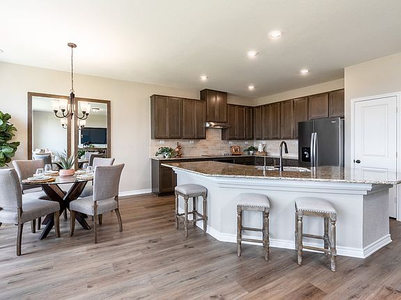 Dining room and kitchen