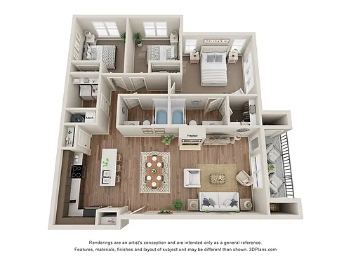 Floor plan 3x2 3rd flr