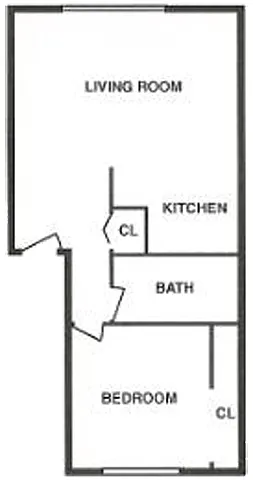 Floor plan 1 Bedroom / 1 Bathroom (A)
