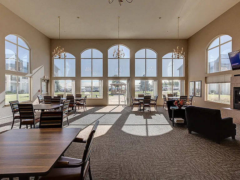Huge Social Room with Fireplace and Full Kitchen
