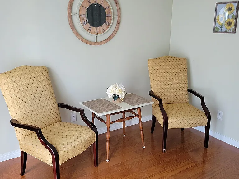 Sitting area in the master bedroom