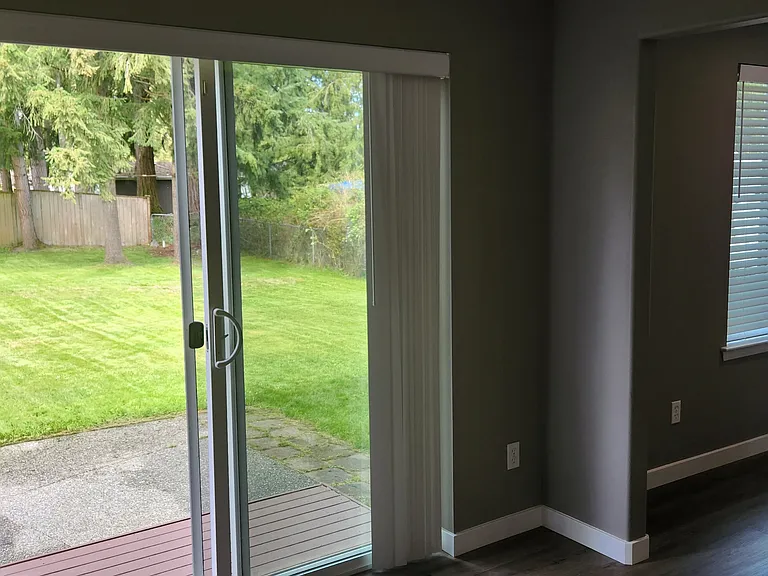 View out rear sliding door