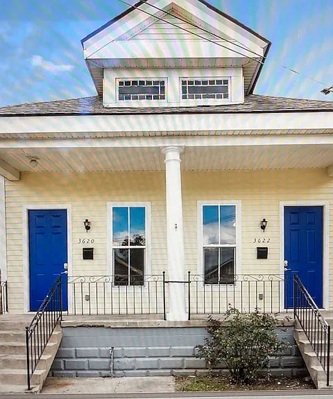Baudin St with a renovated facade and nice front porch