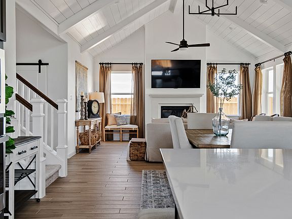 Kitchen with vaulted ceiling
