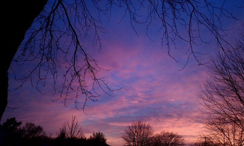 Sunset view from front porch