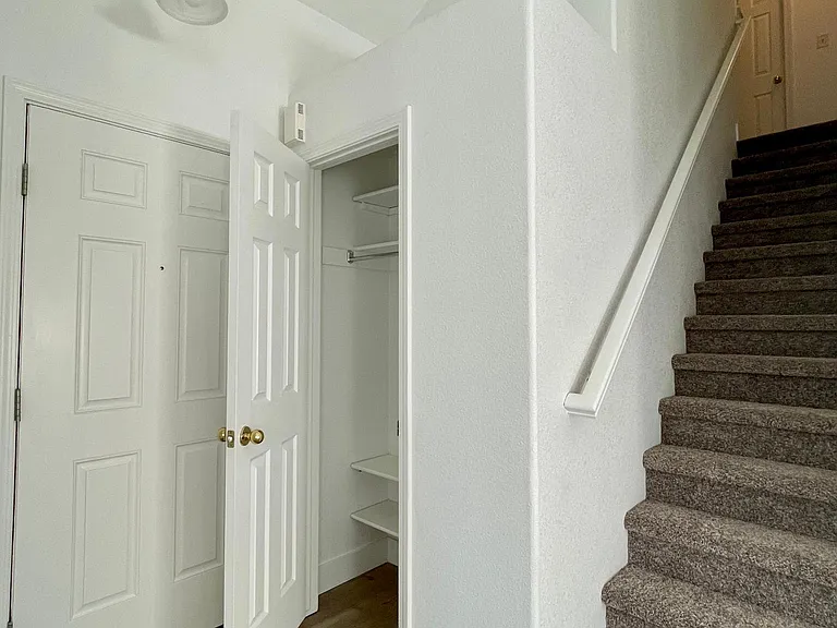 Coat closet off the entry way