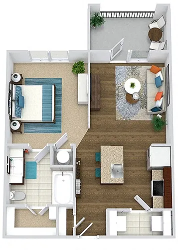 Floor plan Green - Studio