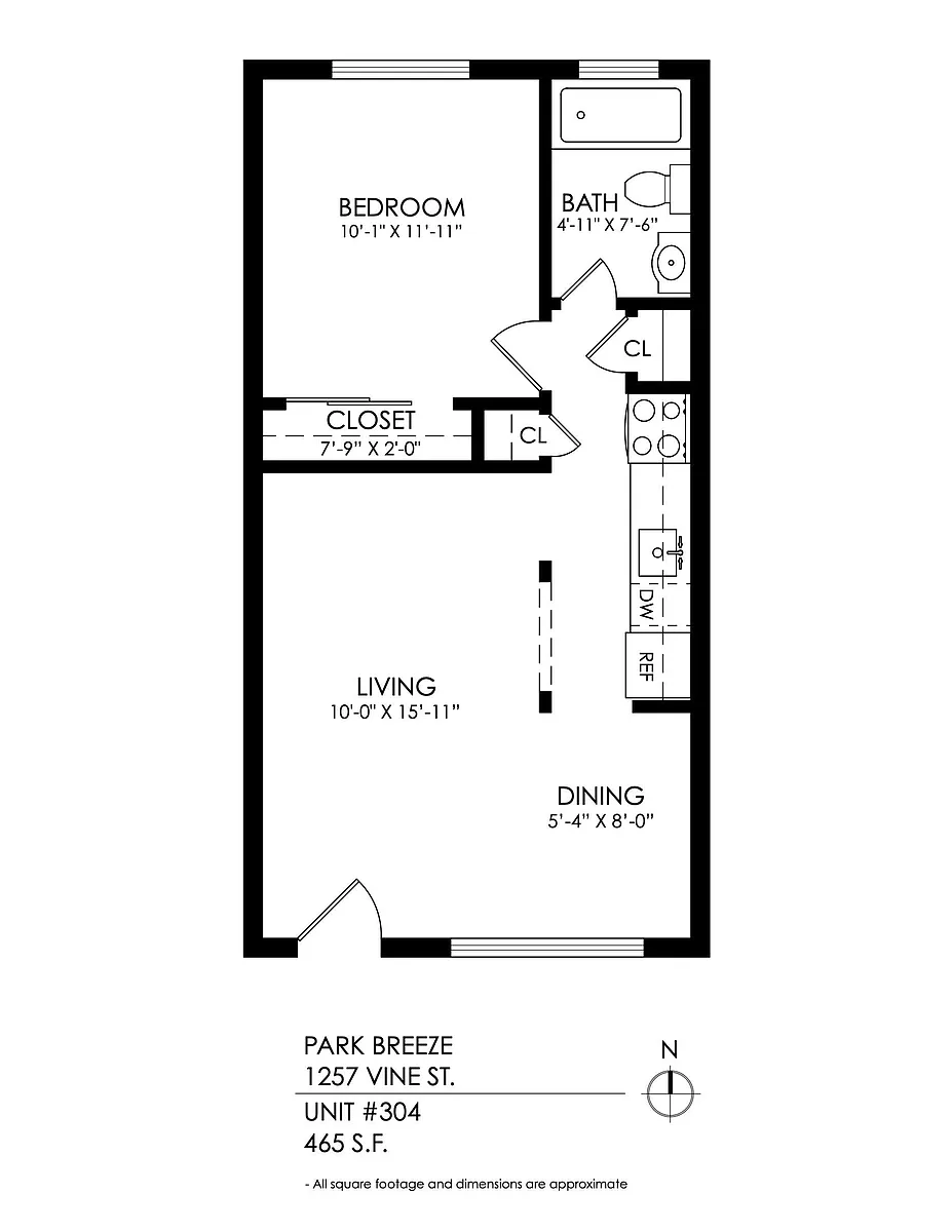Floor plan 1 Bedroom