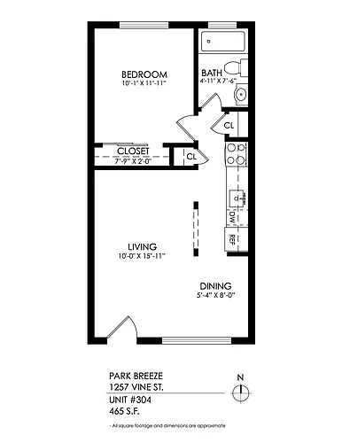 Floor plan 1 Bedroom