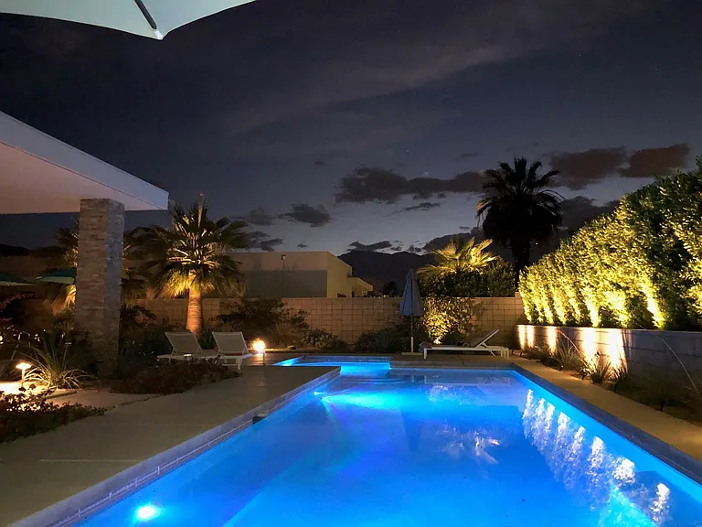 Pool at dusk