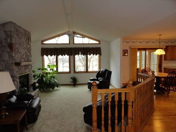 Open vaulted living room