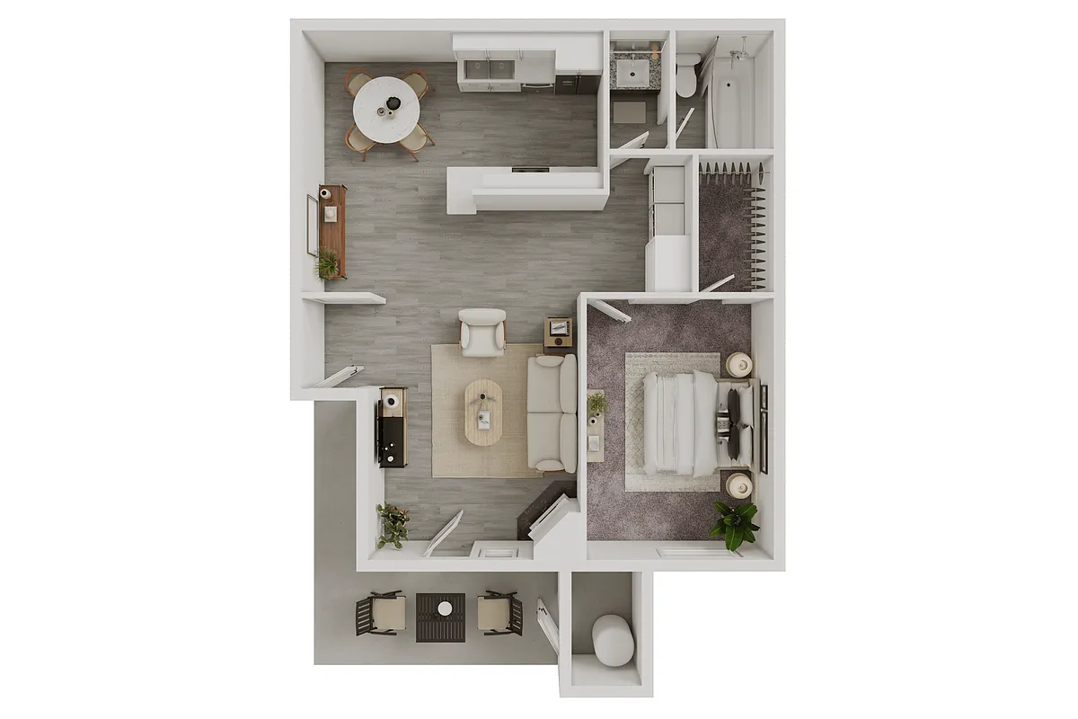 Floor plan BARCELONA - 682 SQ FT