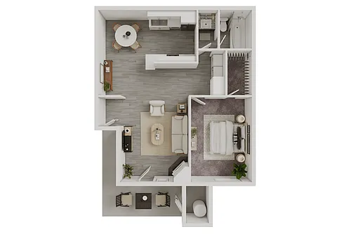 Floor plan BARCELONA - 682 SQ FT