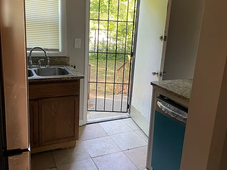 kitchen and back door to back stoop