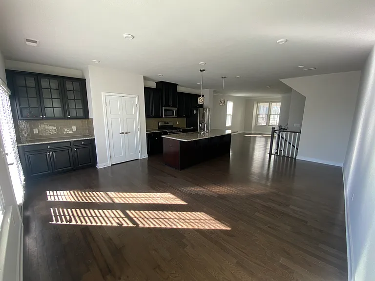 Dining room, kitchen and sitting area