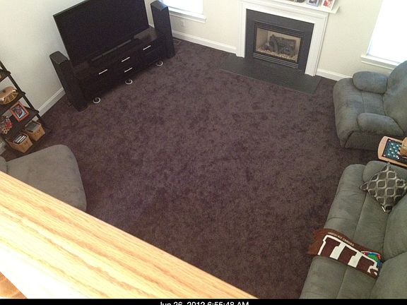 Looking down onto liv room