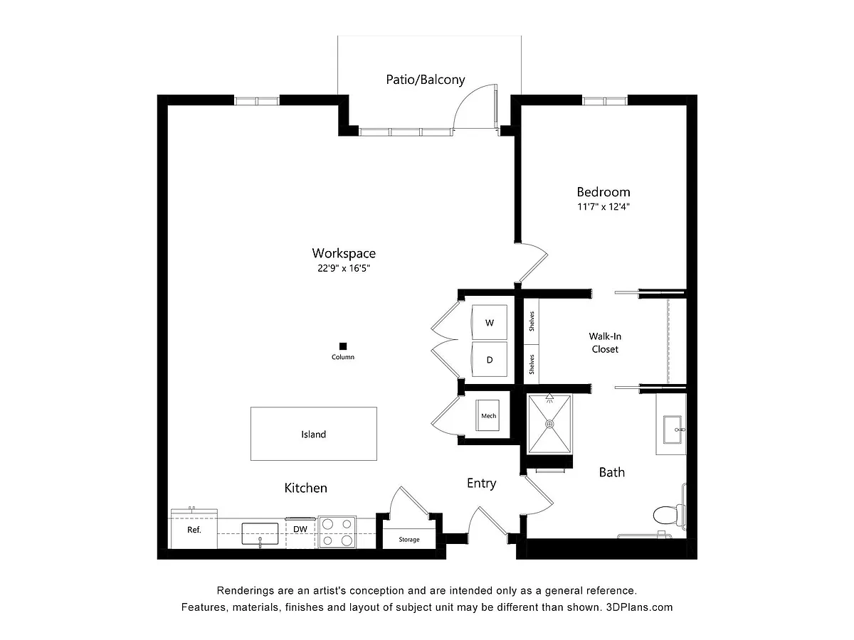 Floor plan A7 Live Work