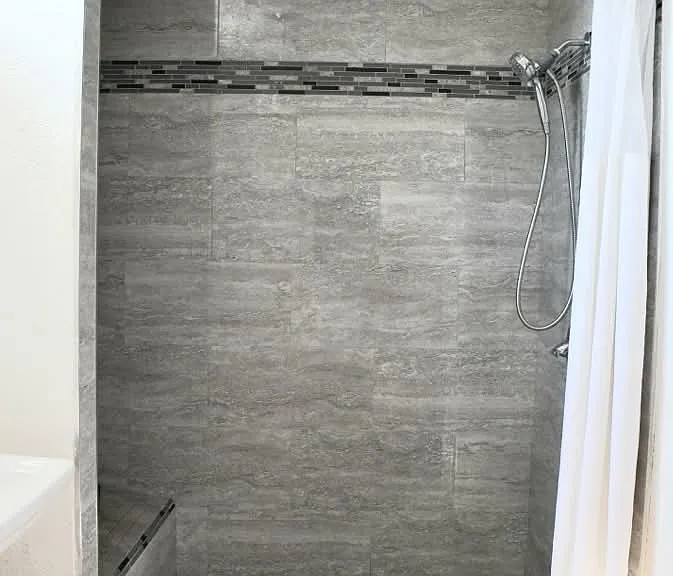 Walk-In Shower with Bench