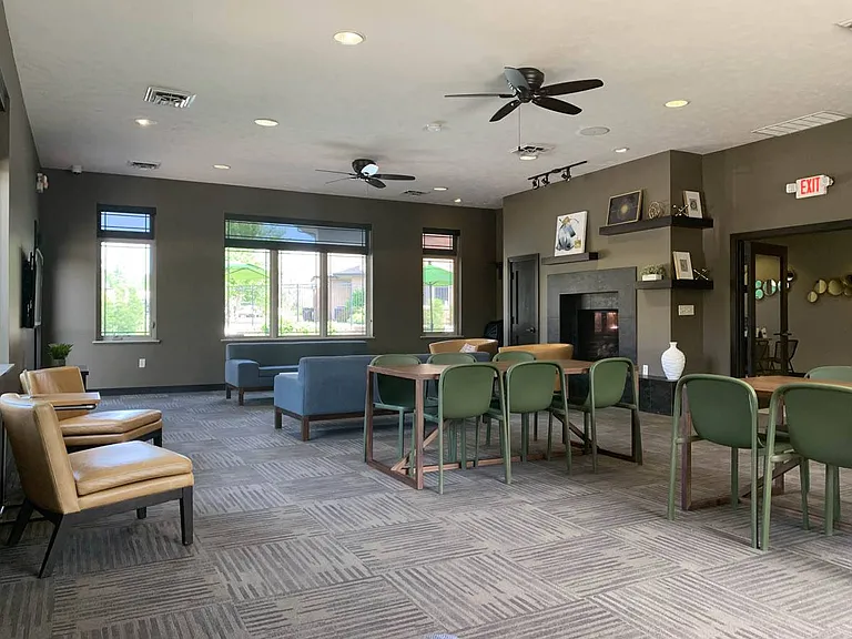 Comfortable furnishings create relaxing spaces in our clubhouses where you can catch up with friends or meet new neighbors.