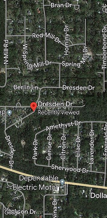 Location of lot in culdesac 
