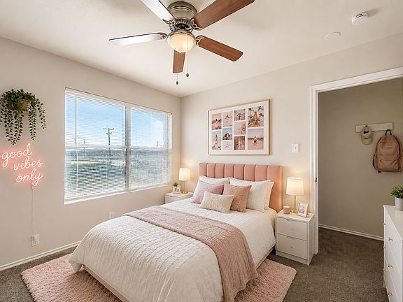 Spare Bedroom for Rent. This room does NOT come fully furnished. This rendering is to demonstrate the space with a full size bed.