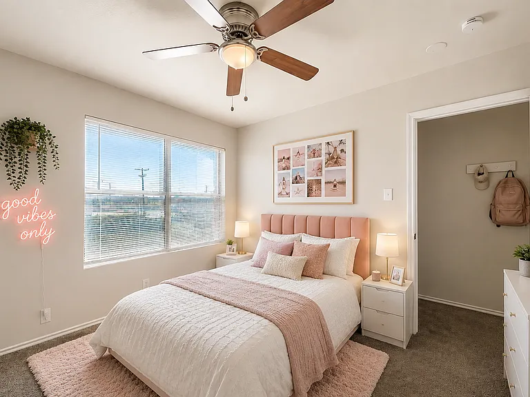 Spare Bedroom for Rent. This room does NOT come fully furnished. This rendering is to demonstrate the space with a full size bed.