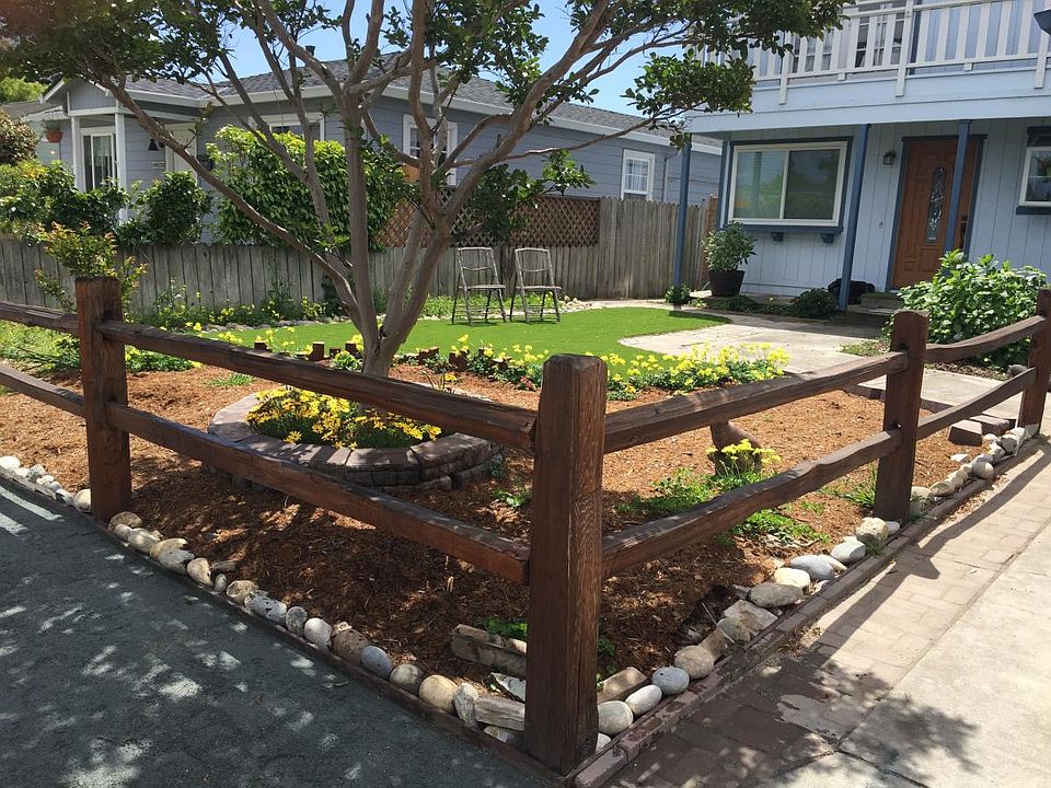 Landscaped front yard.