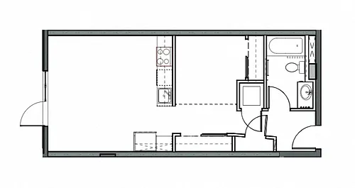Floor plan Open 1x1 B
