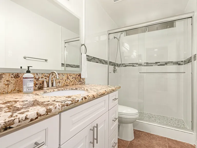 Updated Full Bathroom Adjacent to the Downstairs Guest Bedroom.