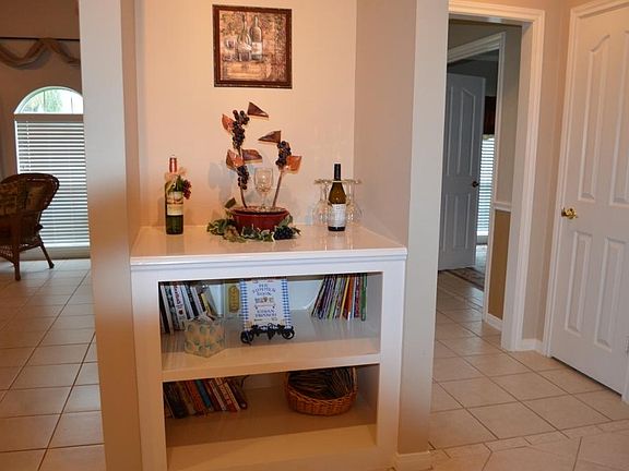 This home has many unique features such as the art niche.