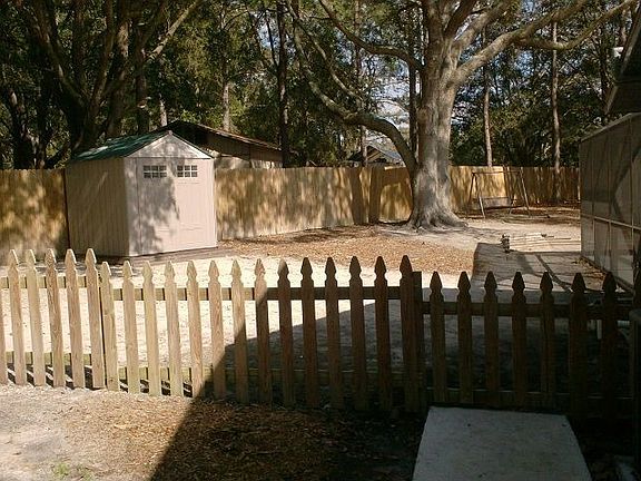 Left-side backyard and shed