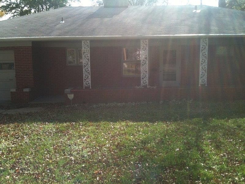 Brick house front view