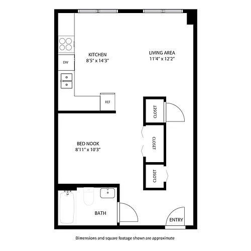 Floor plan One Bedroom