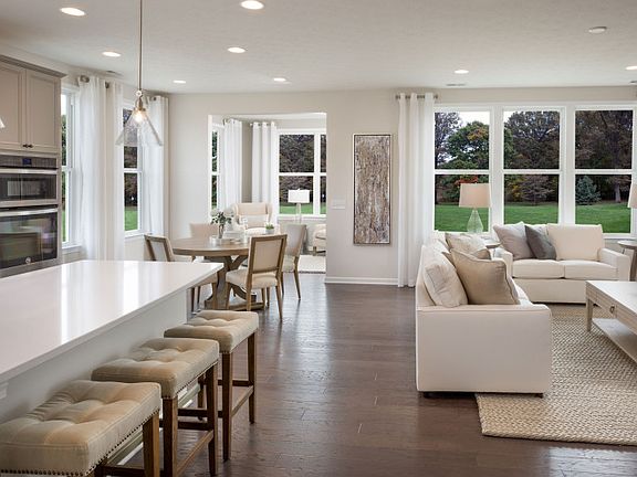 Open Concept Layout Featuring the Kitchen and Cafe Dining Area